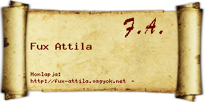 Fux Attila névjegykártya